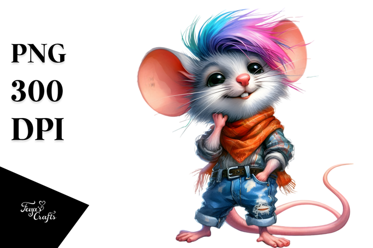 Goofy Mouse Model Pose, PNG