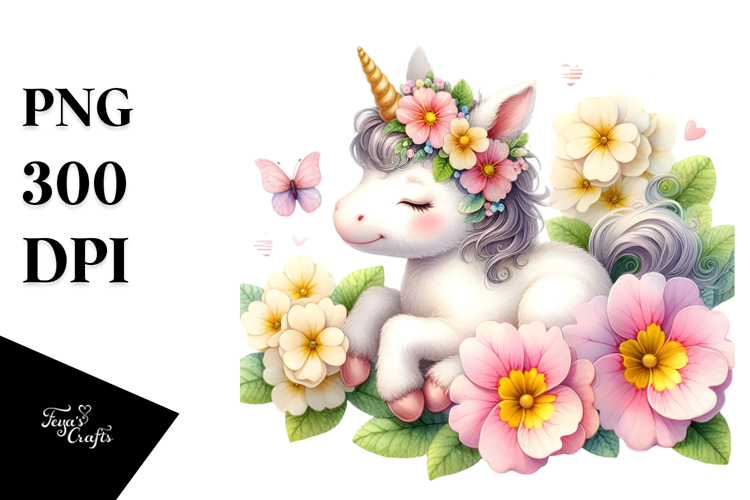 Cute Unicorn Clipart Image 17