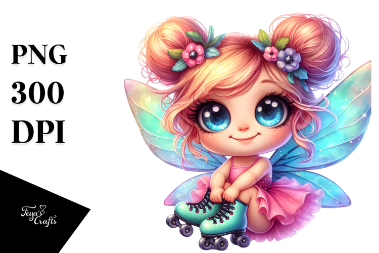 Vibrant Quirky Cute Baby Fary PNG