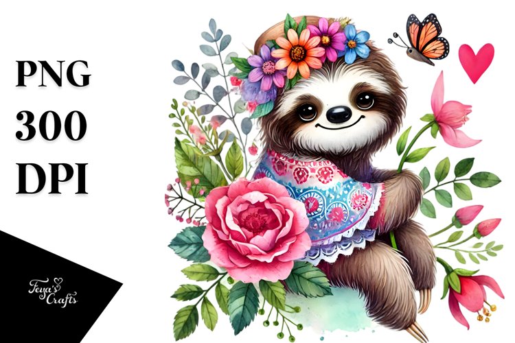 Sloth Clipart Image 14