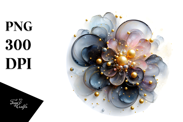 Abstract Glossy Cosmos PNG