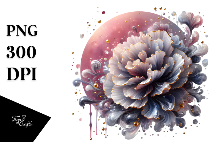 Abstract Glossy Carnation, PNG