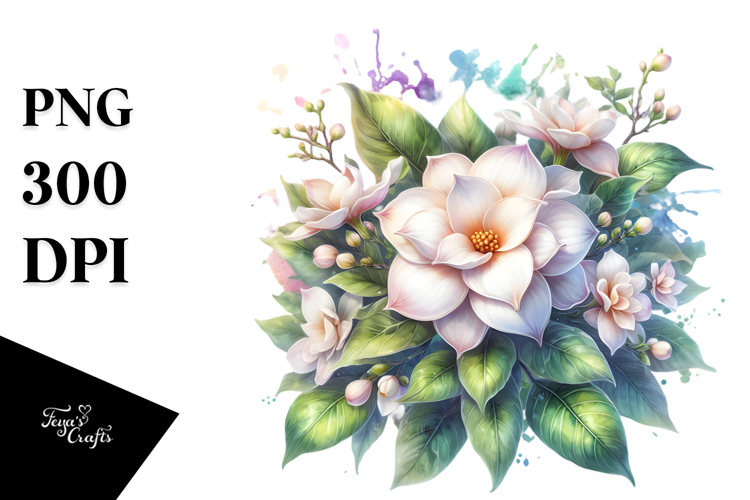 Gardenia Made of -Like Material, High-Res PNG