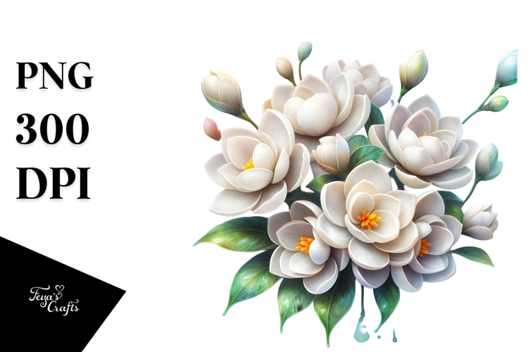 Gardenia Made of -Like Material, High-Res PNG
