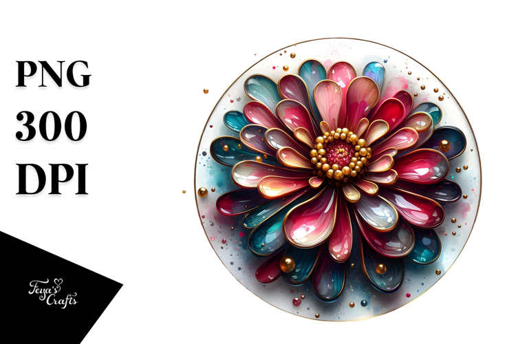 Abstract Glossy Zinnia PNG