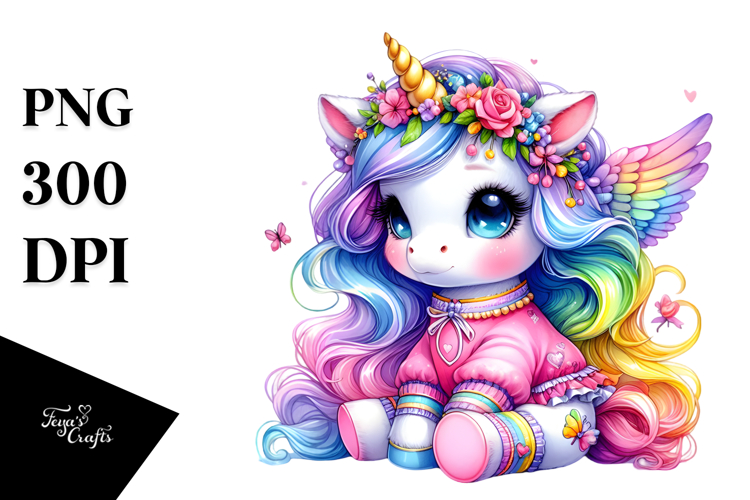 Playful and Colorful Unicorn, Cute and Playful PNG