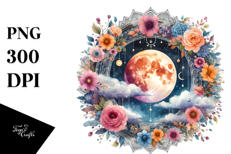 Boho Flowers Clipart Image 11