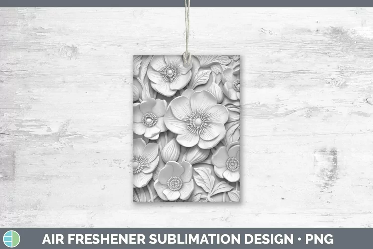 White 3D Sculpture Buttercup Air Freshener Sublimation Car F