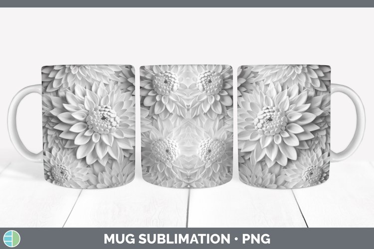 GorgeousWhite 3D Sculpture Mug Wrap design.