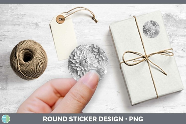 GorgeousWhite 3D Sculpture Stickers design.