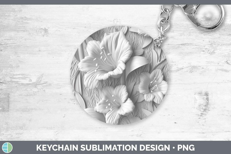 GorgeousWhite 3D Sculpture Keychain design.