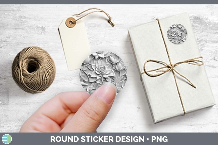 GorgeousWhite 3D Sculpture Stickers design.