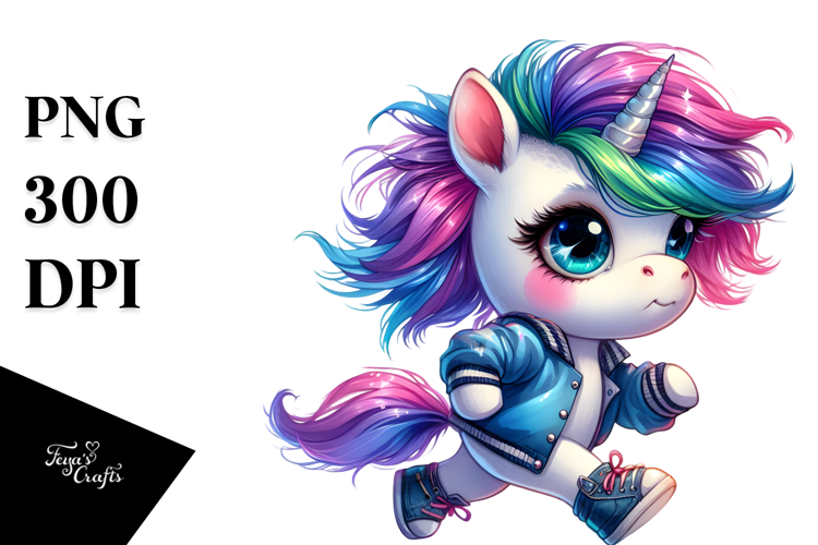 Cool Baby Unicorn, PNG