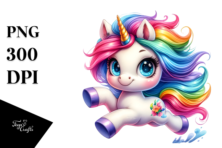 Cool Baby Unicorn, PNG