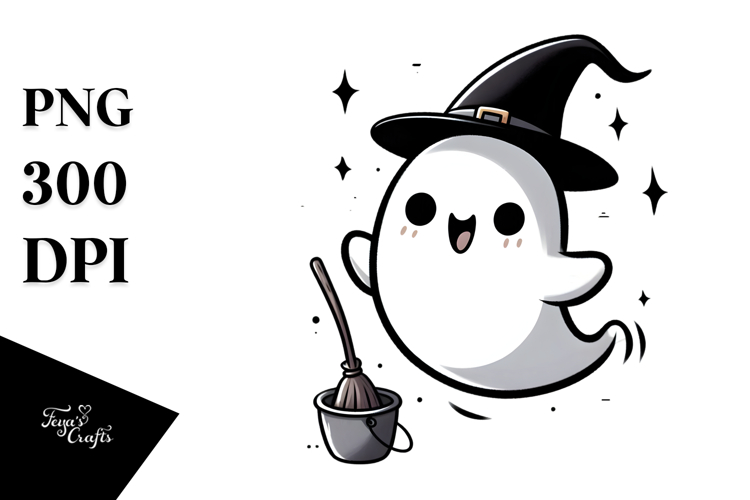 Funny Bougee Ghost Digital Painting PNG