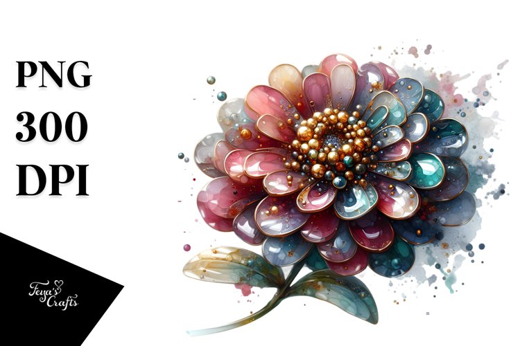 Glossy Zinnia with Metalic Inserts example image 1
