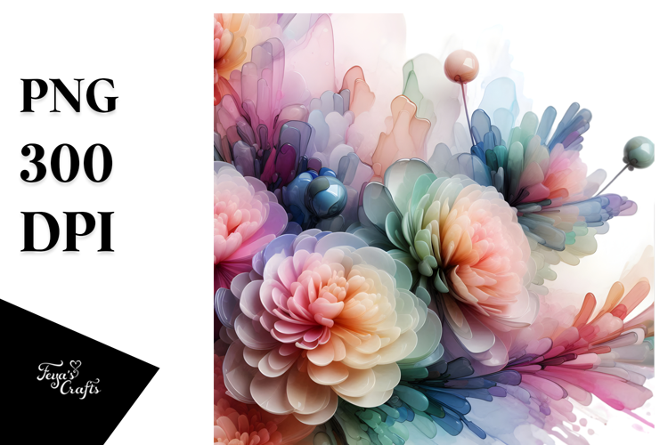 Vibrant Peonies with Material PNG