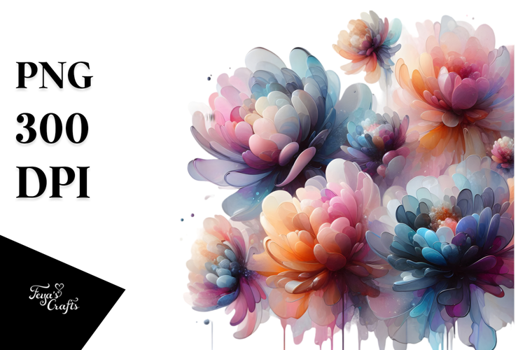 Vibrant Peonies with Material PNG