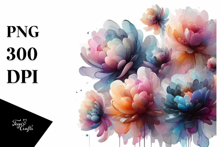 Vibrant Peonies with Material PNG