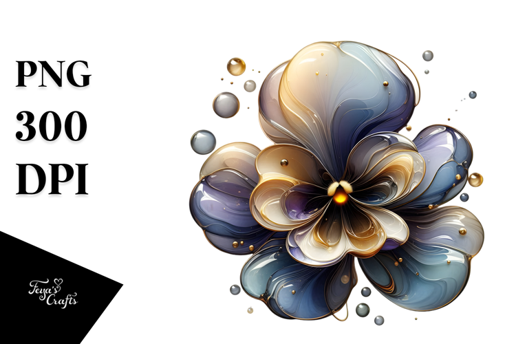 Abstract Glossy Pansy PNG