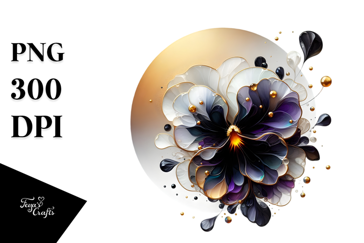 Abstract Glossy Pansy PNG