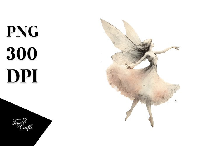 Retro Dancing Gothic Fairy, Transparent PNG