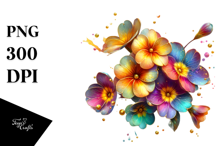 Shiny Primrose made of PNG