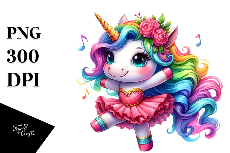 Cute Unicorn Dancing PNG
