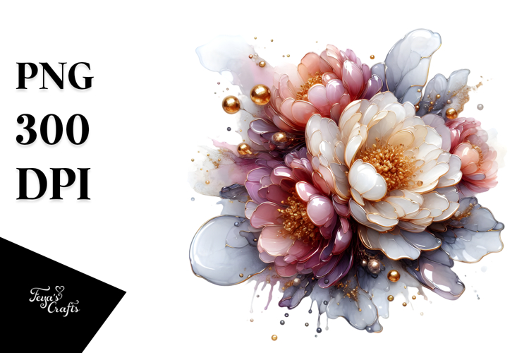 Abstract Peonies PNG