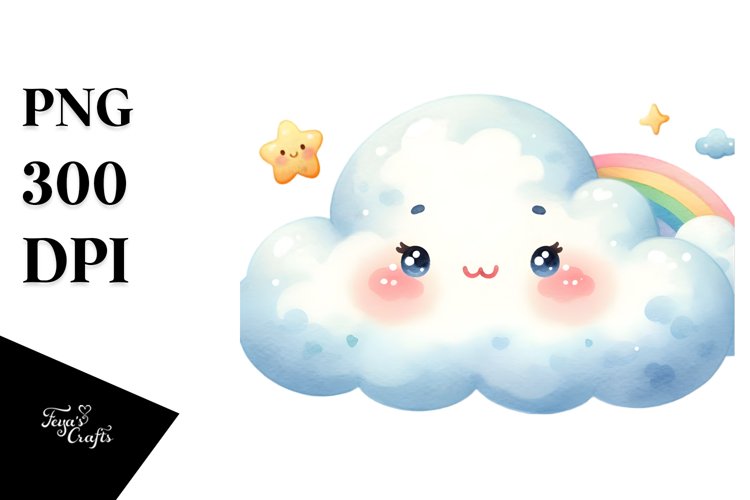 Cute Cloud Clipart Image 4