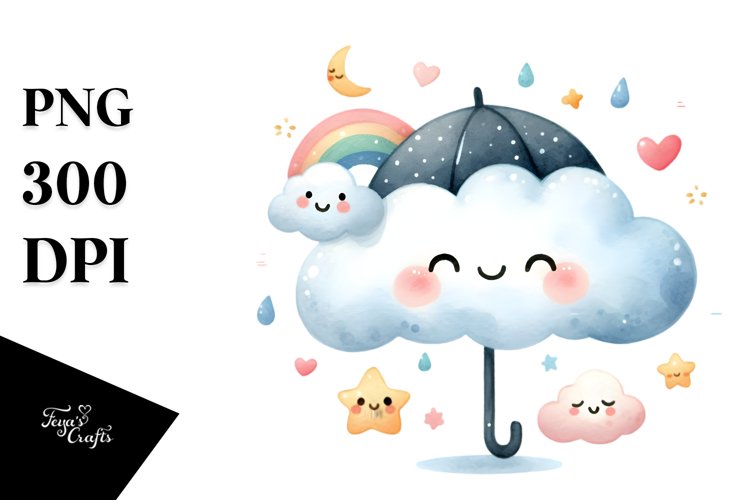 Cute Cloud Clipart Image 13