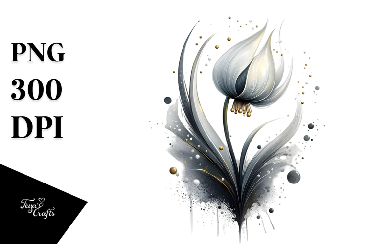 Abstract Glossy Snowdrop, PNG