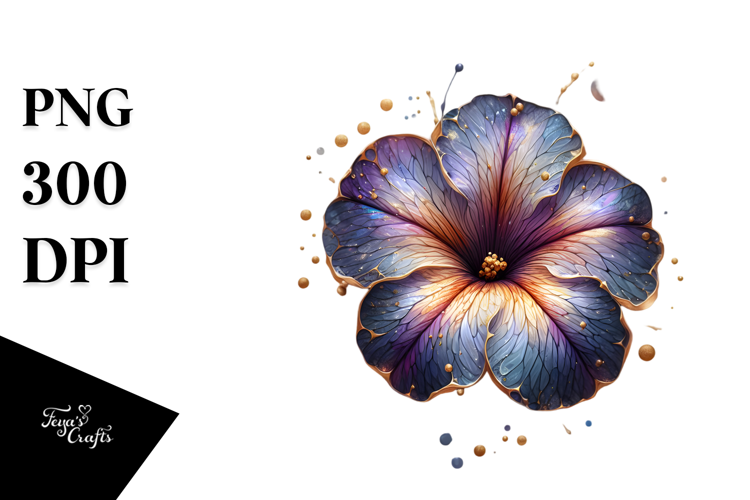 Abstract Glossy Petunia, PNG