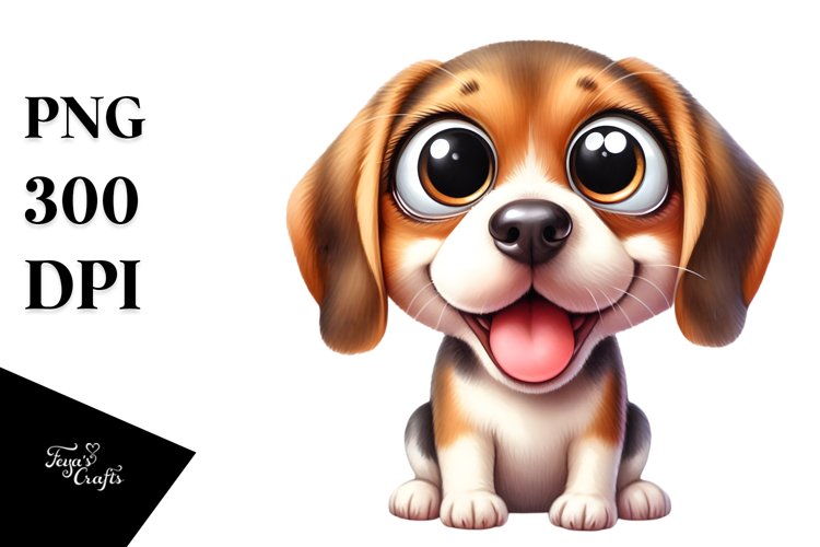 Funny Beagle Smiling | Sublimation | Clipart example image 1