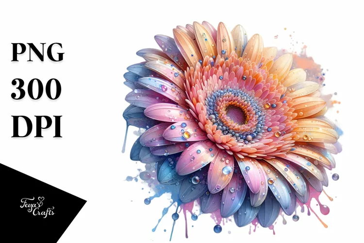 Detailed Vibrant Gerbera PNG