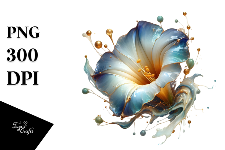 Abstract Glossy Morning Glory PNG