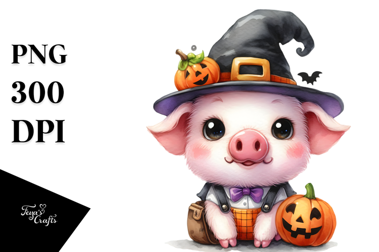 Vibrant Baby Pig Halloween