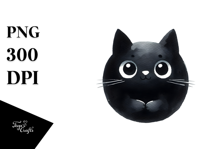 Funny Black Cat PNG