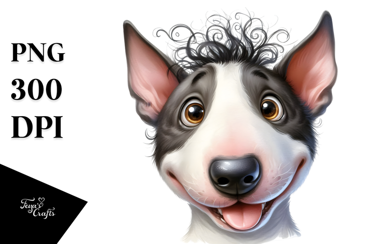 Watercolor Cute Bull Terrier Transparent PNG
