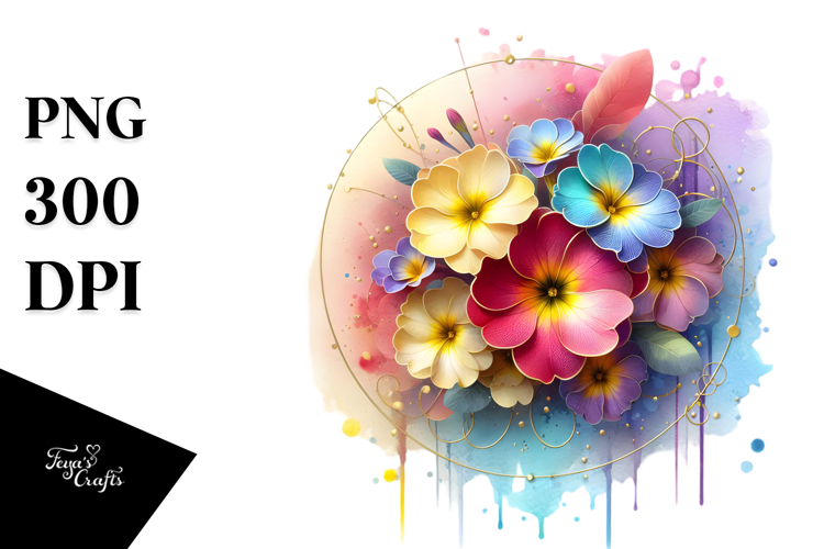 Colorful Primrose PNG