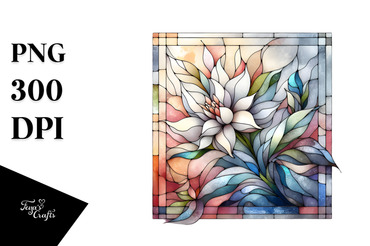 Abstract Stained Gardenia PNG