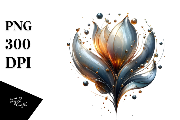 Abstract Tulip in Material, PNG
