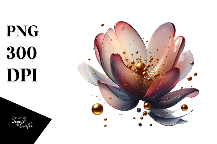 Glossy Tulip in Material, PNG