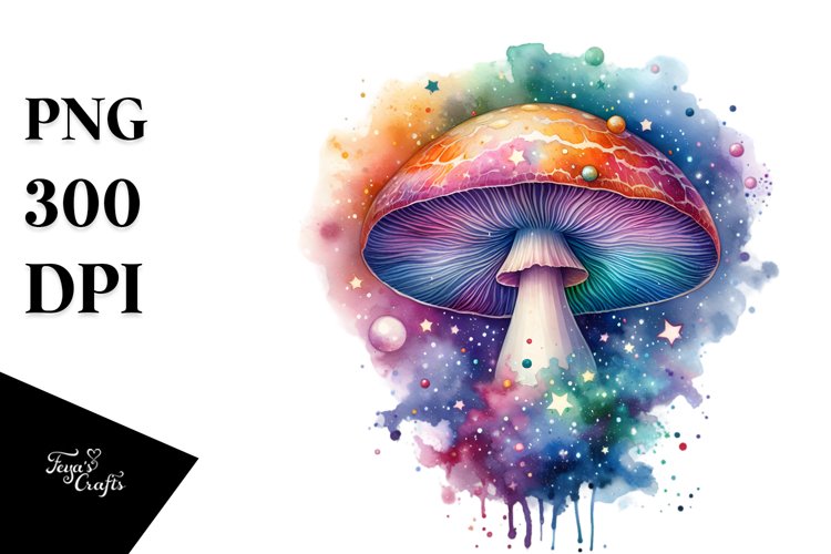 Colorfull Mushroom Splash | Clipart