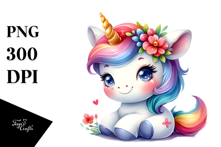 Vibrant Baby Unicorn