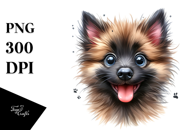 Cute Malinois with Big Eyes PNG