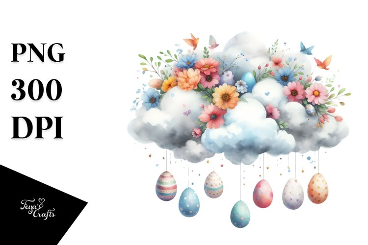 Watercolor Easter Eggs Clipart Image 11