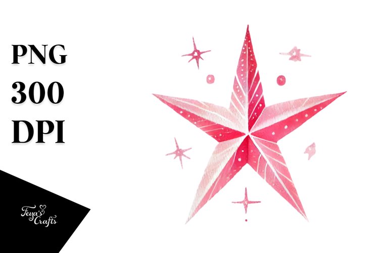 Very Simple Pinkish Star PNG example image 1