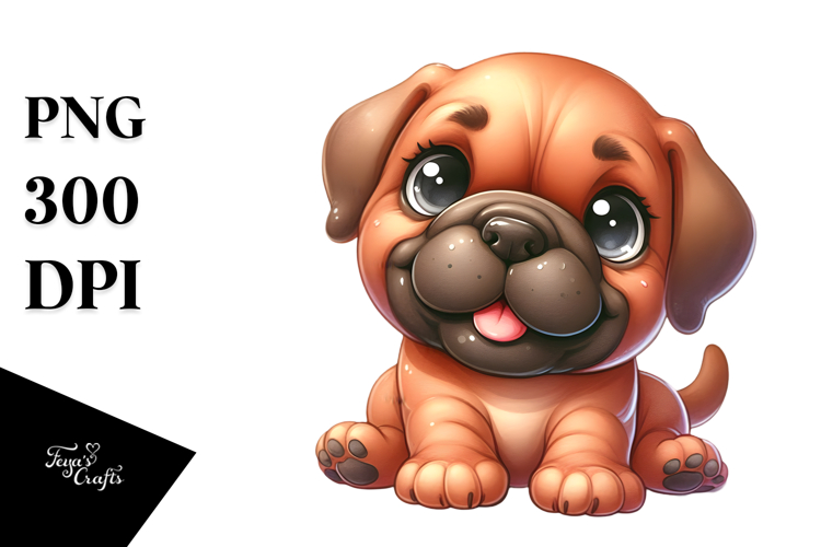 Happy Bullmastiff, Transparent PNG
