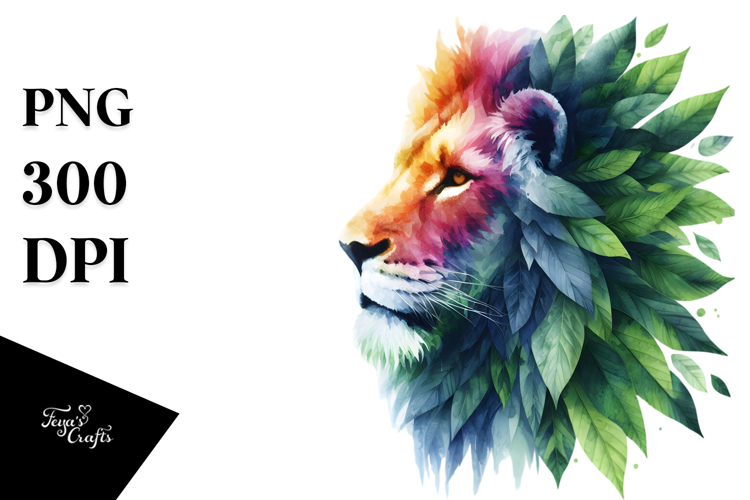 Vibrant Lion with Leaves, 20 oz Tumbler